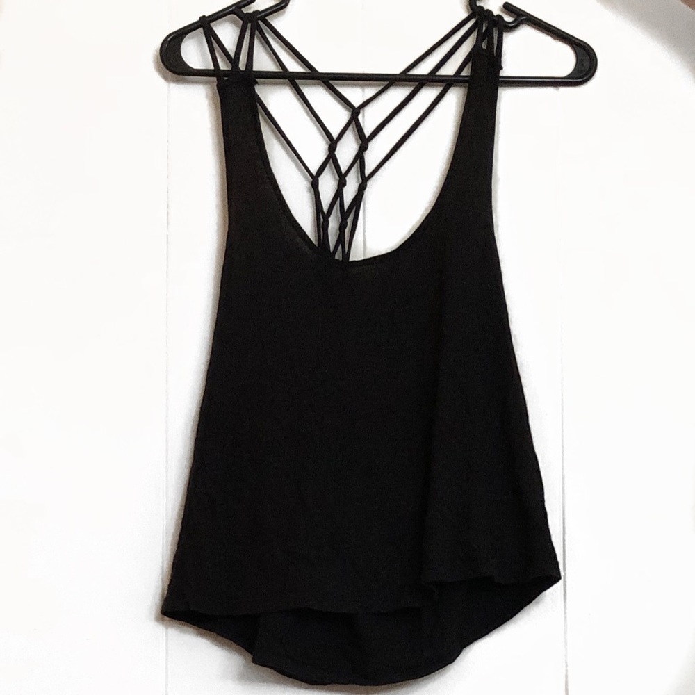 FOREVER 21 Black Crochet Tank